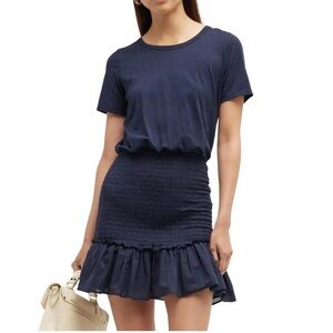 VERONICA BEARD | Aberdeen Tee Shirt Dress in Navy | M